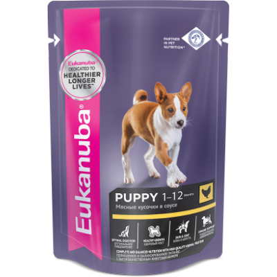 Eukanuba корм для щенков с курицей пауч 85г