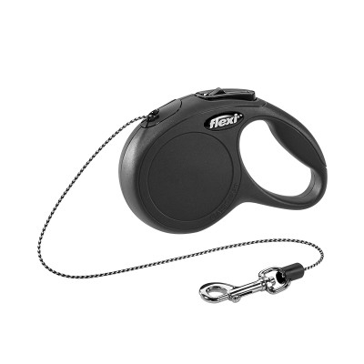 Рулетка Flexi New classic S трос 8 м 12кг, черный