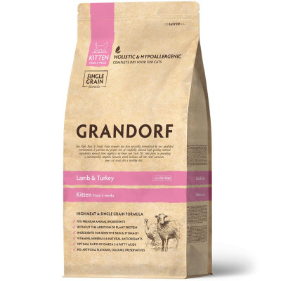Grandorf для котят Ягненок с Индейкой 400г