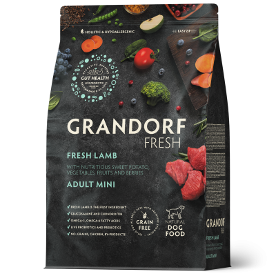 Grandorf Fresh для взрослых собак мелких пород с ягненком и бататом 1кг