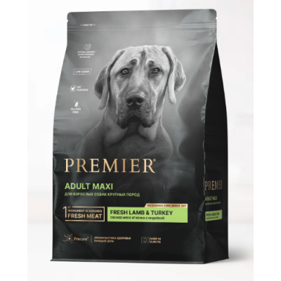 Premier Dog Lamb&Turkey ADULT Maxi Свежее мясо ягненка с индейкой для собак крупных пород 10кг