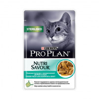 Purina Pro Plan корм для стерилизованных кошек Океаническая рыба соус, пауч 85г