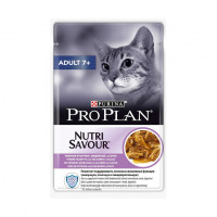 Purina Pro Plan Senior 7+ корм для кошек старше 7 лет Индейка в соусе, пауч 85г