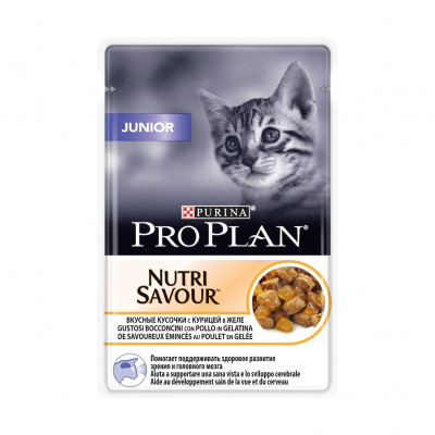 Purina Pro Plan Junior корм для котят Курица в желе, пауч 85г