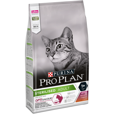 Purina Pro Plan Сухой корм для привередливых стерилизованных кошек Утка и Печень 1,5кг