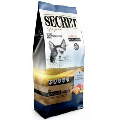 Secret Life Force Сухой корм для кошек мясное рагу 10кг