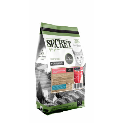 Secret Life Force корм для кошек Телятина 2кг