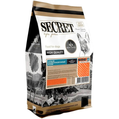 Secret Life Force корм для собак всех пород Лосось и рис 15кг